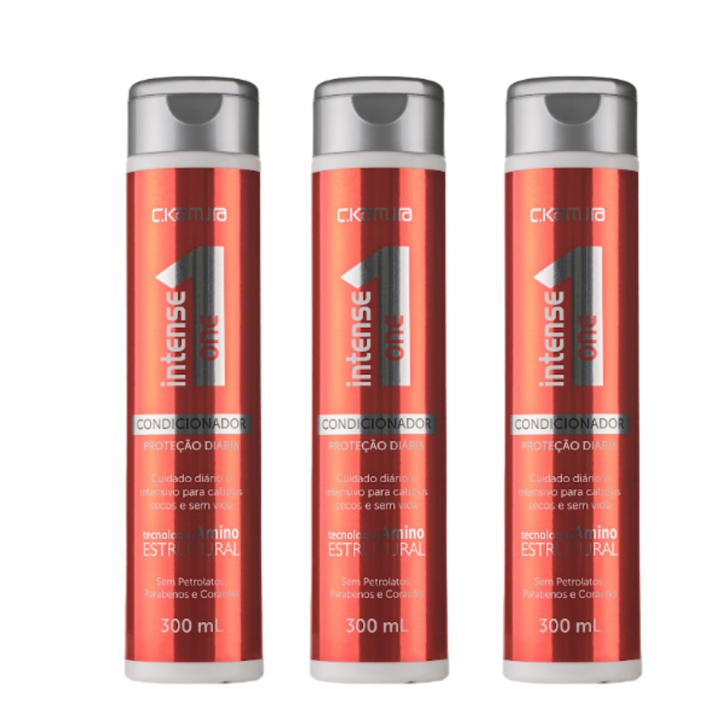Imagem Kit 3 Condicionadores Intense One Proteção Diária C.Kamura 300ml