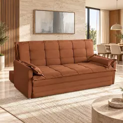 Sofá Cama Vienna 3 Lugares 2,00m Suede