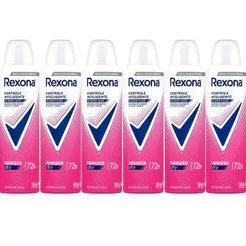 Kit Desodorante Aerosol Rexona Powder Dry 150ml - 6 Unidades