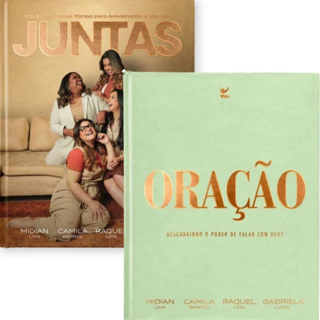 Kit 2 Livros | Juntas + Oração | Camila Barros | Midian Lima | Raquel Lima | Gabriela Lopes