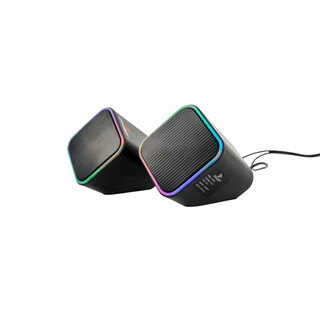 Caixa de Som Compacta 6W RMS RGB Computador Notebook Entrada Auxiliar Grasep D-GP201