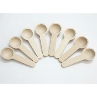 Kit Colheres De Bambu Natural Mini Scoop Para temperos café açúcar sal mel ervas e especiarias em Oferta na Shopee