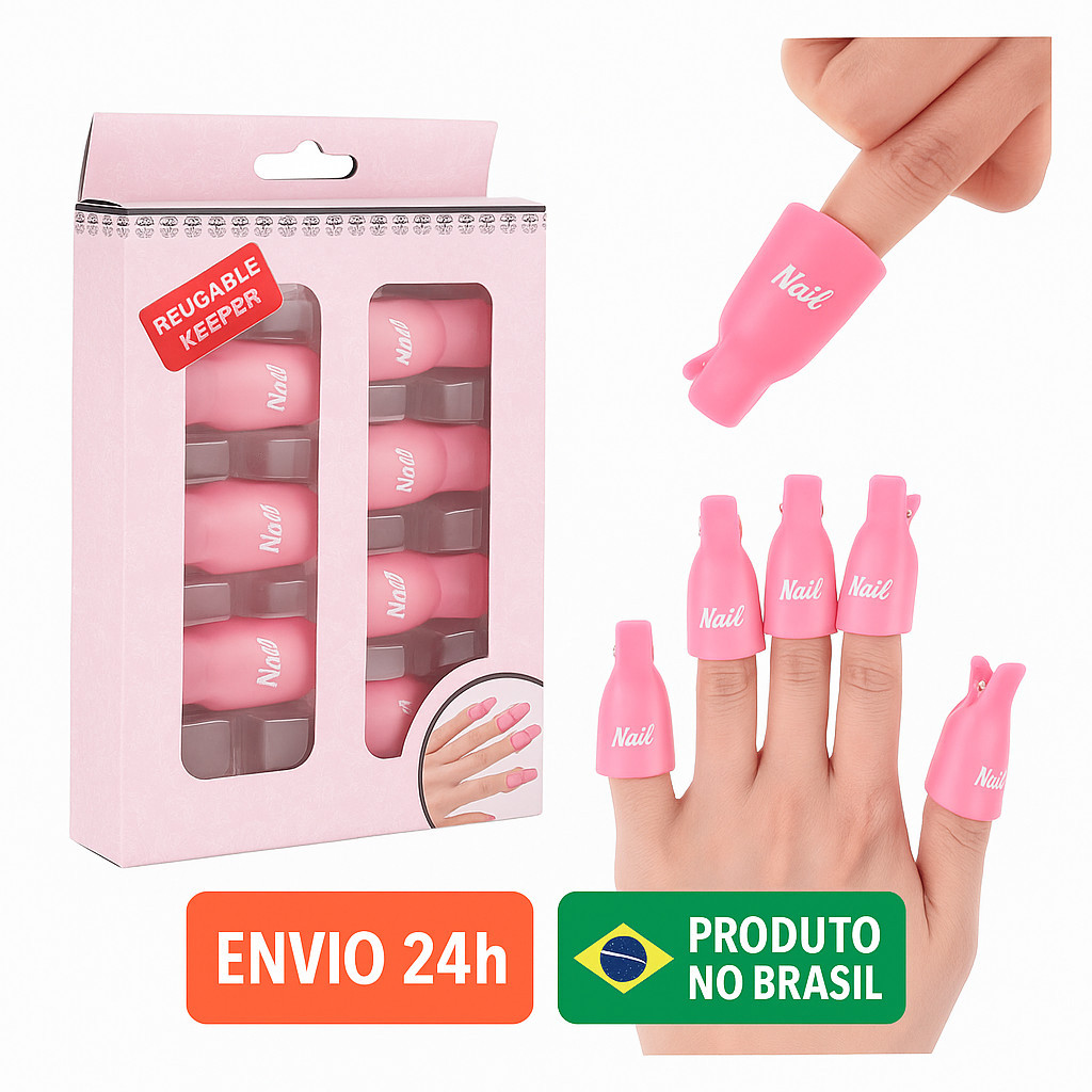 Kit 10 Dedeira Removedora de Unhas – Gel | Acrigel | Fibra – Reutilizável & Resistente à Acetona