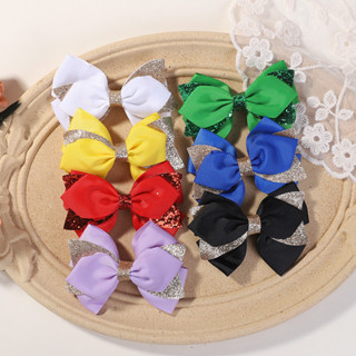 2 Pçs/set Dos Desenhos Animados Feitos À Mão Arco Grampos De Cabelo Meninas Lantejoulas BB Clipes Princesa Acessórios Pa em Oferta na Shopee