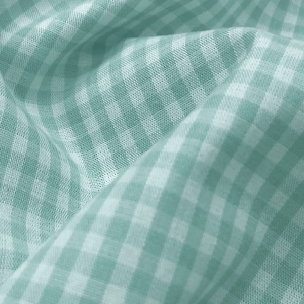 Tecido Tricoline Fio Tinto Xadrez M Azul Turquesa Mesa Pano Roupa Costura Criativa Cama Ateliê