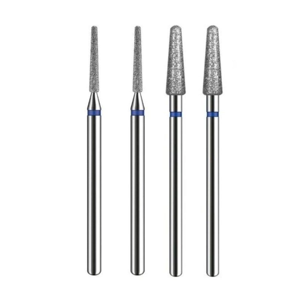 Kit Broca Ponta Diamantada n°718/720/Esférica 4mm e Tungstênio Profissional Unha Acrigel  para cutilagem Russa