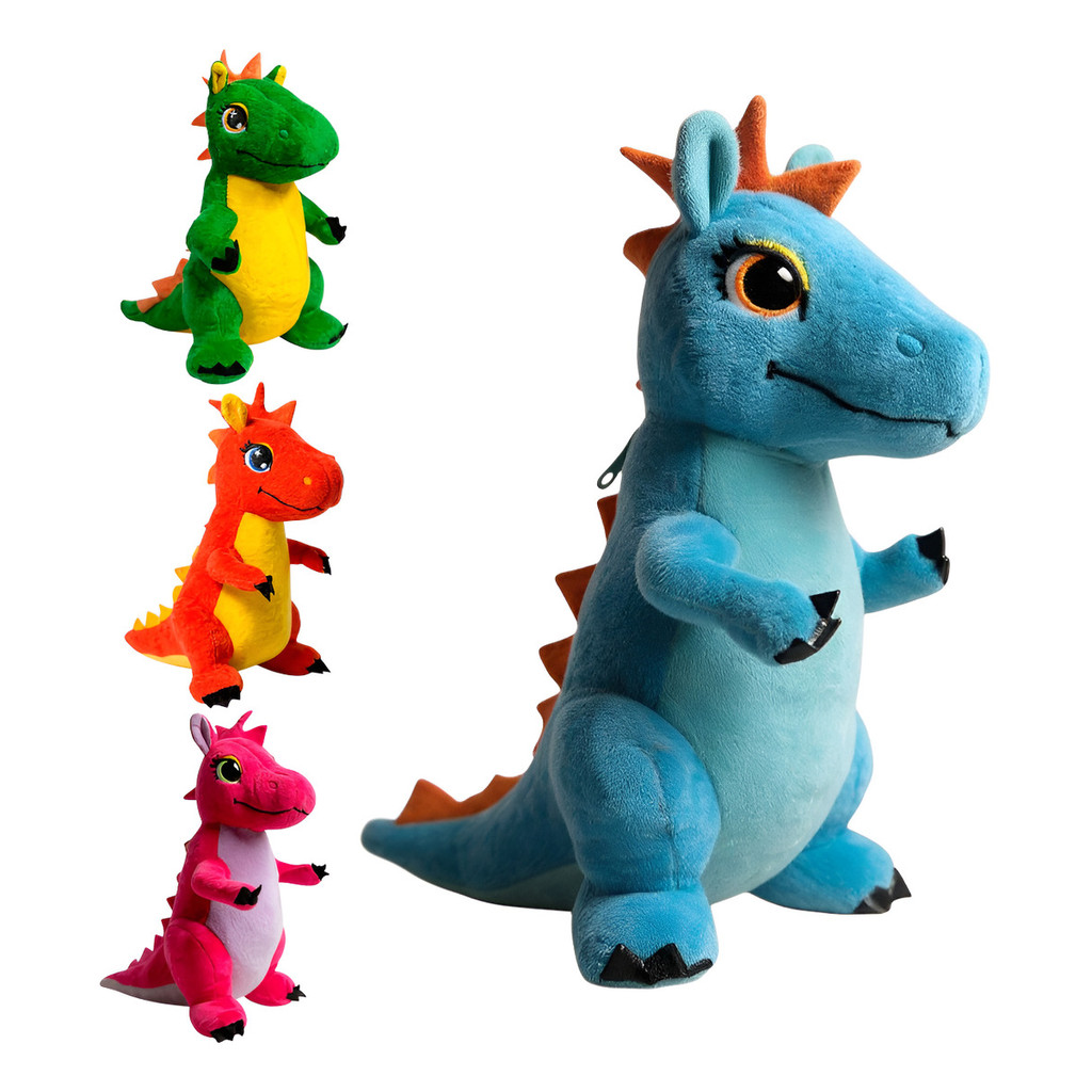 Dragão De Pelúcia Infantil 28cm Dinossauro Escolha Cor
