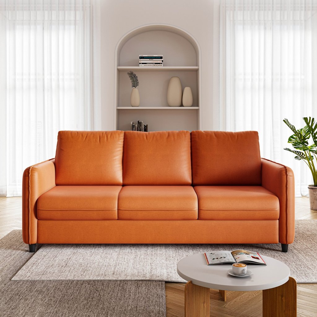 Sofá 3 Lugares em Veludo Orquídea CabeCasa MadeiraOriginals Veludo Terracota em Oferta na Shopee