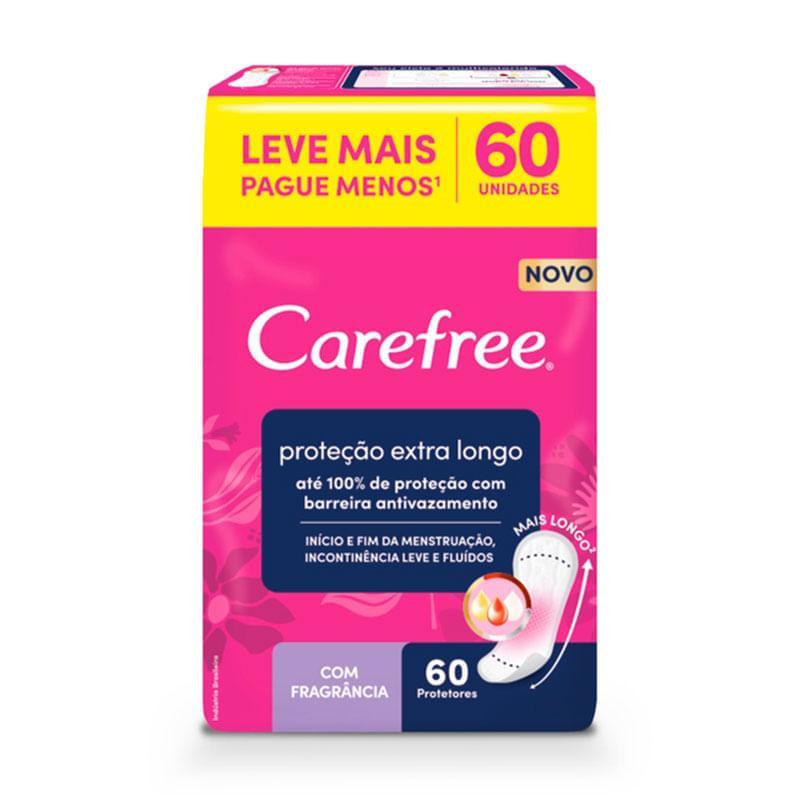 Protetor Diário Carefree Extra Longo Com Fragrância 60 Unidades em Oferta na Shopee