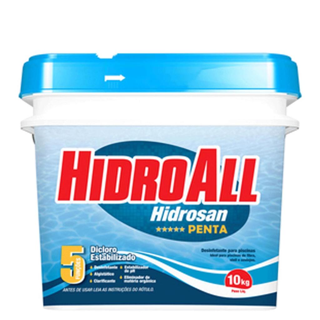Cloro Piscina Hidrosan Penta Hidroall 10Kg em Oferta na Shopee