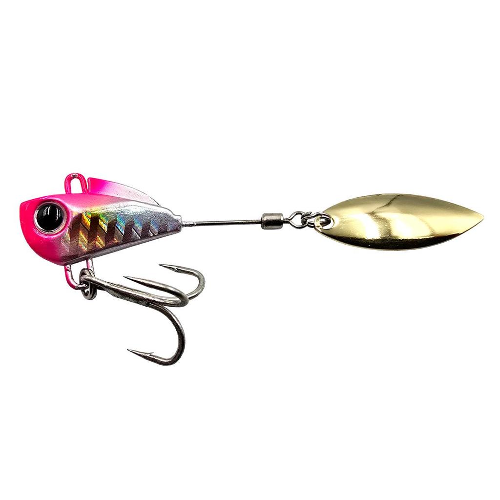 Isca Artificial Little Spin Colher Folha 3cm 16g Rosa Holográfico - Yara Cor 01