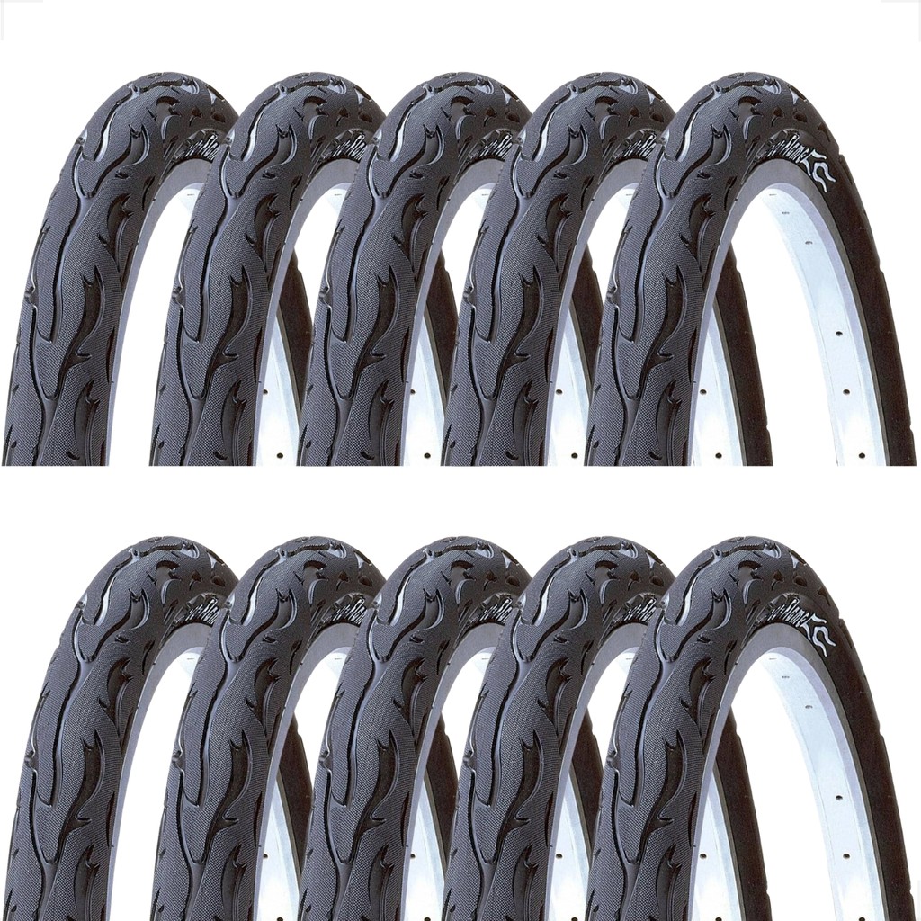 kit 10 unidades Pneu Aro 26 X 2.125 Bike Kenda Flame Slick Balão Bicicleta Montadinha motorizada