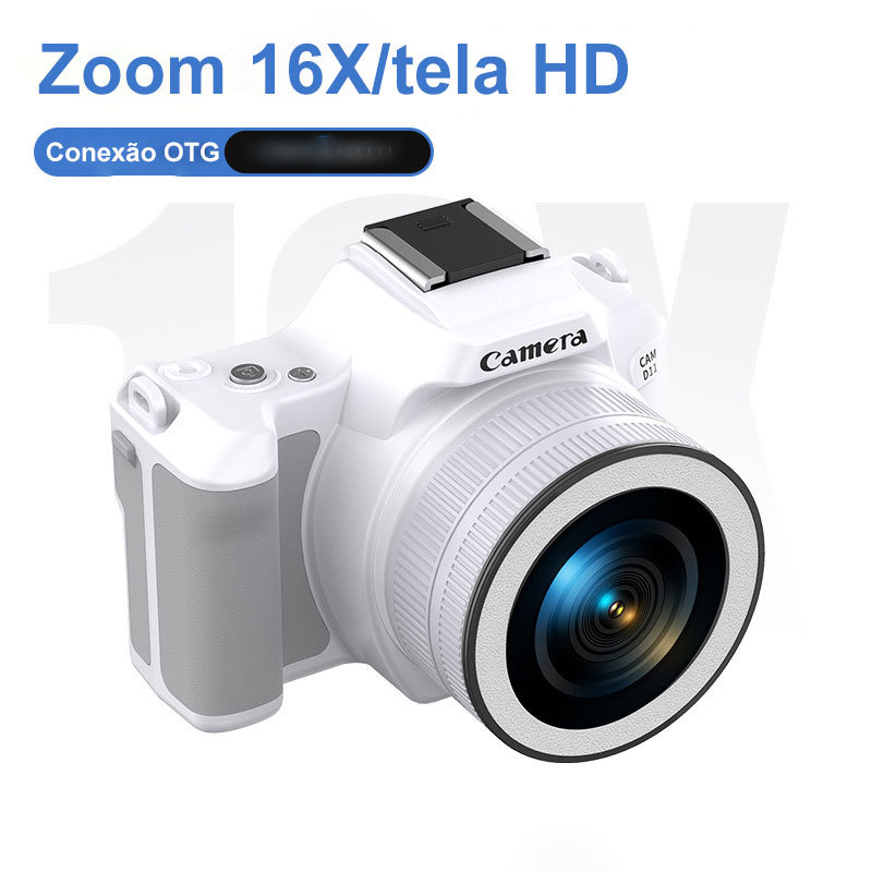 Camera Digital D11 48mp Mini Dslr Com Dupla Lente--Cartão de memória