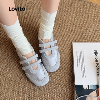 Lovito Tênis Casuais de Ballet para Mulheres LFA97048 em Oferta na Shopee