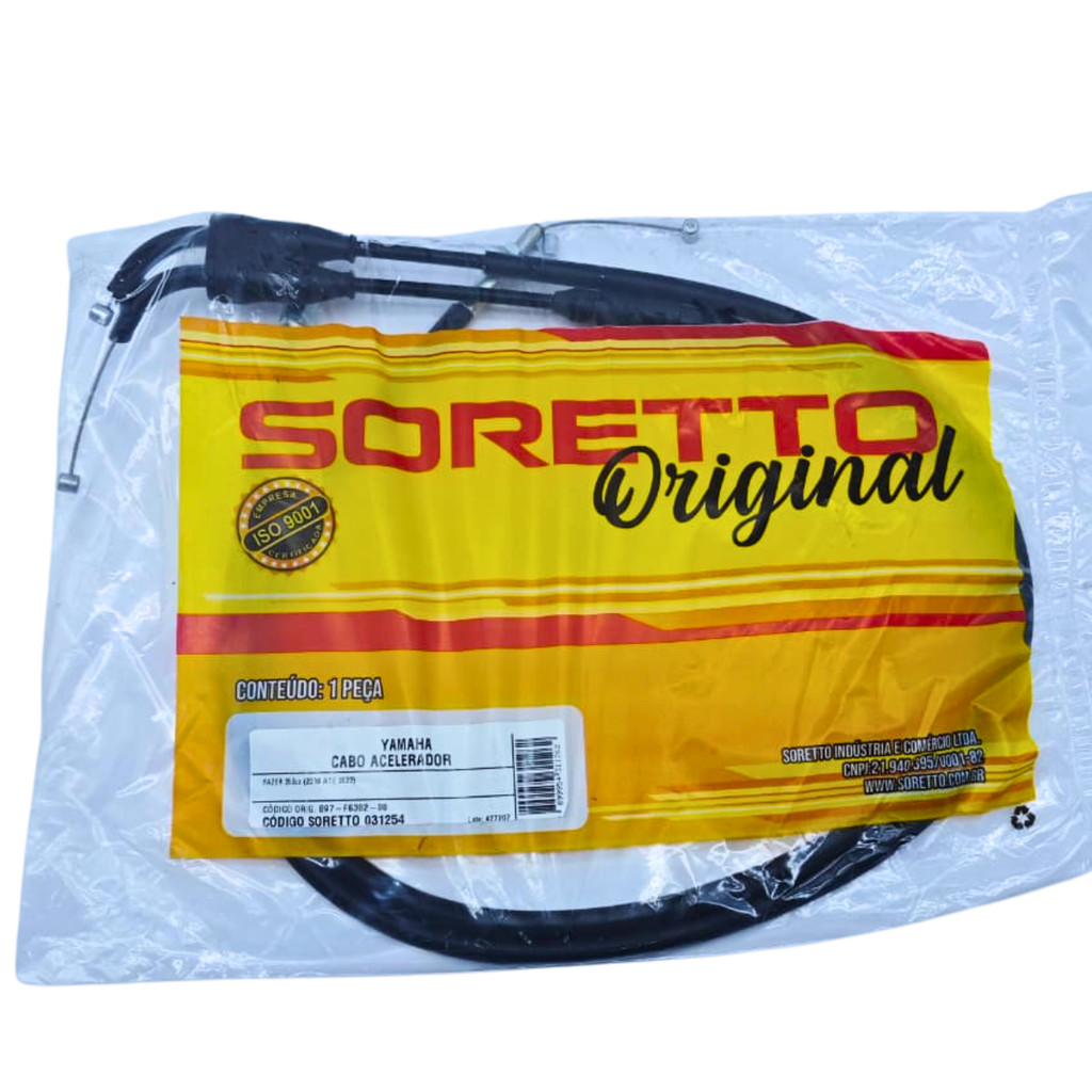 Cabo do acelerador Duplo A+B Yamaha Fz25 / Fazer 250cc 18/22 original Soretto em Oferta na Shopee