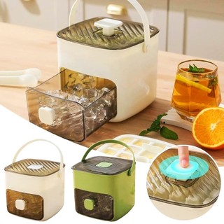Dispenser De Gelo Bandeja Caixa 48 Cubos Forma De Gelo Com Gaveta Botão Solta Gelo E Pega…
