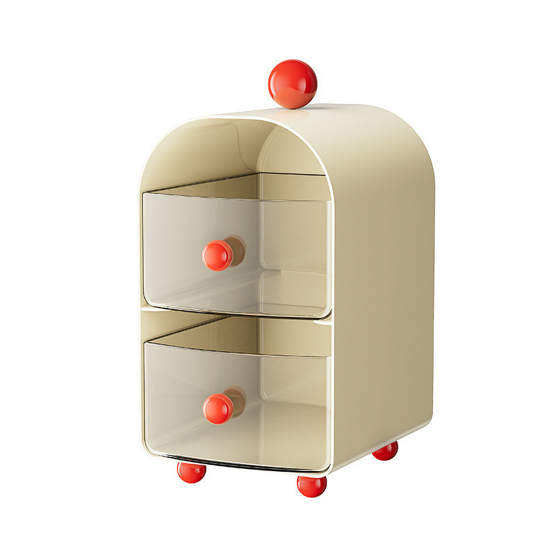 Organizador de mesa bonito com duas gavetas transparentes, caixas organizadoras de arquivos e caixas de papelaria, armár