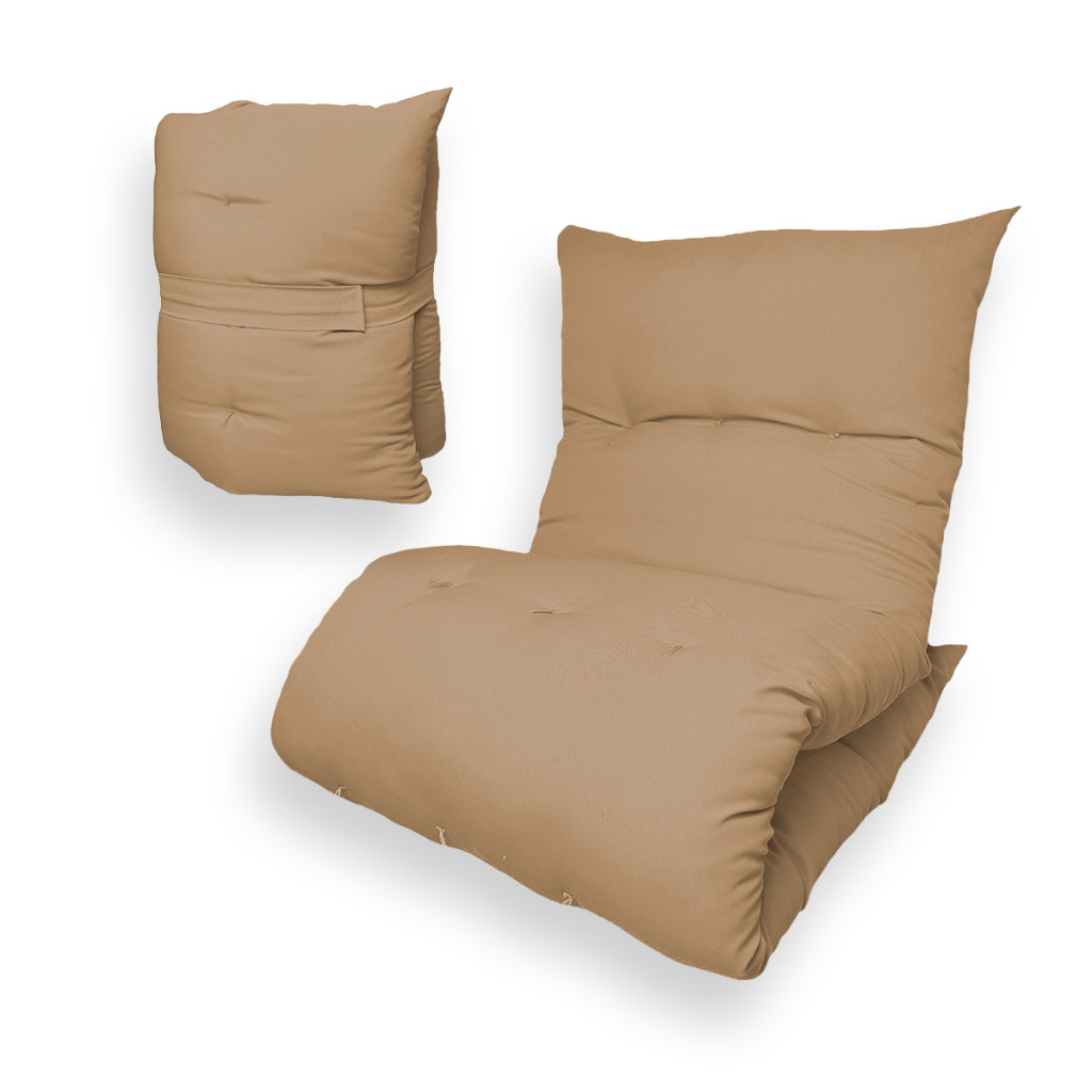 Imagem Almofada Futon Dobrável 170x60x9cm Colchonete Multiuso Visita Sofá Meditação