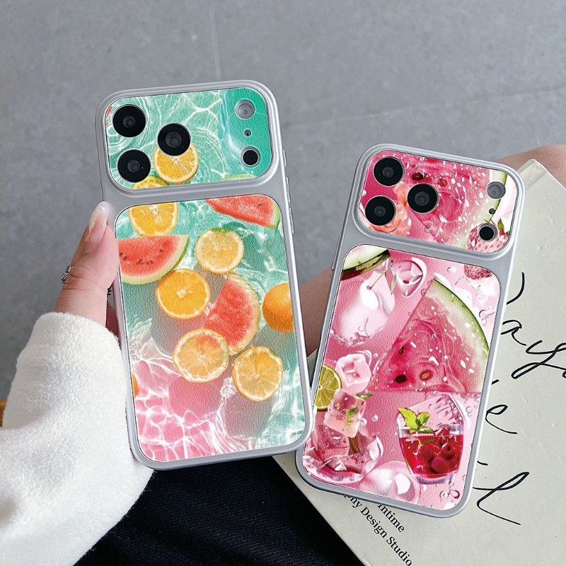 Capa De Couro Com Estampa De Frutas Tropicais De Verão Para Samsung Galaxy A27 A37 A36 A35 A34 A33 A32 M32 A31 A26 A25 A