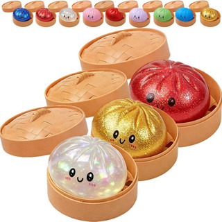 Brinquedo Squishy Fidget Para Pão Recheado Cozido No Vapor Expresso , Material TPR Macio , Alívio Do Estresse