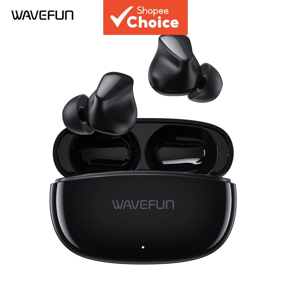 Fone de Ouvido Wavefun Rock sem Fio Bluetooth com Cancelamento de Ruído, Controle Touch, Microfone, Carregamento Rápido