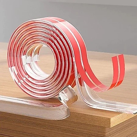 Protetor de Quina e Borda Silicone Transparente Fita Auto Colante para Berço Móveis Mesas Cantos Vivos – Com 1, 2 ou 3 M
