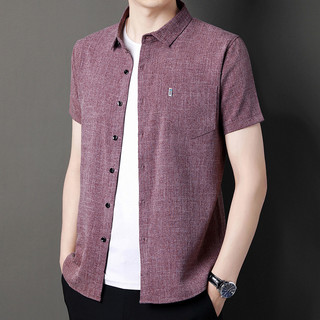 Camisa de manga curta de linho para idosos de meia-idade verão estilo fino camisa de linho de algodão masculina de meia-