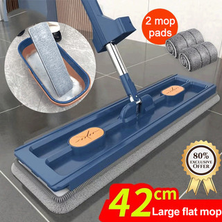【Sem Esforço】[Mão Livre] New Large Flat Mop / Mop/Chão/Residencial
