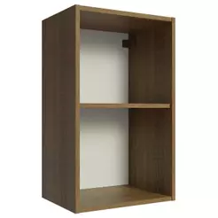 Armário Aéreo 40 cm com 2 Nichos Abertos para Cozinha Madesa Lux, Glamy, Agata, Stella - Rustic XJ