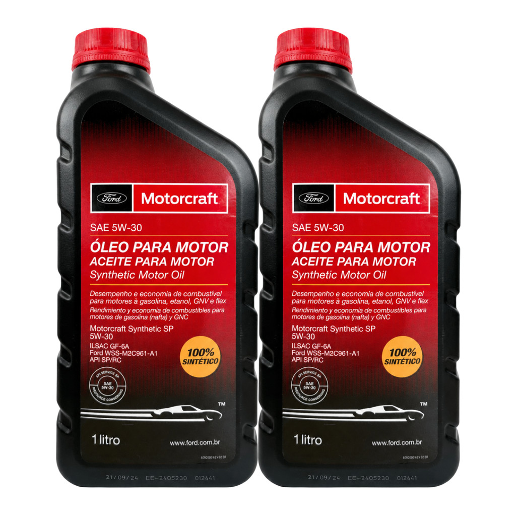 Kit 2L Óleo Sintético FORD Motorcraft 5w30 API SP