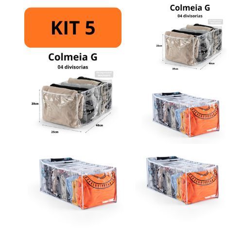 Kit Colmeia Organizadora de Gavetas com Material Flexível e Resistente