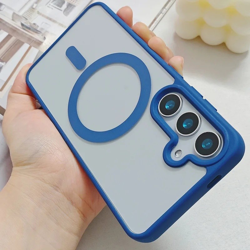 Capa De Telefone Magnética Fosca Para Samsung Galaxy S26 Ultra S25 Edge S24 S23 FE S22 Plus Magsafe A57 A37 A17 A07 A56 