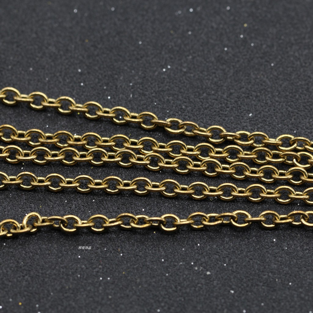 Moda de bronze anel corrente DIY acessórios corrente de Metal masculino feminino colar jóias acessórios de corrente de b