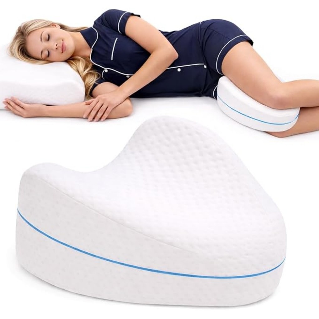 Almofada Ortopédica Para Pernas E Joelhos Travesseiro De Dormir De Lado Espuma De Memória Conforto Lombar E Ciática