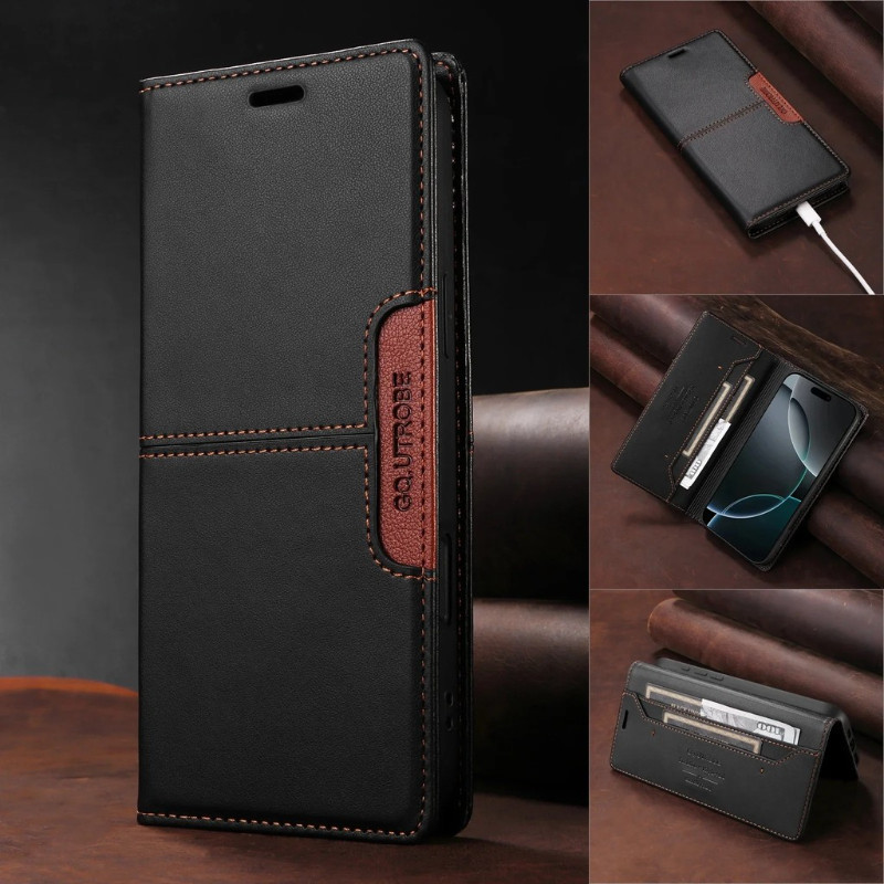 Carteira De Negócios De Couro Magnético Caso Telefone Para Samsung Galaxy A17 A37 A16 A36 A56 A26 A55 A73 A06 A05 A04 Sl