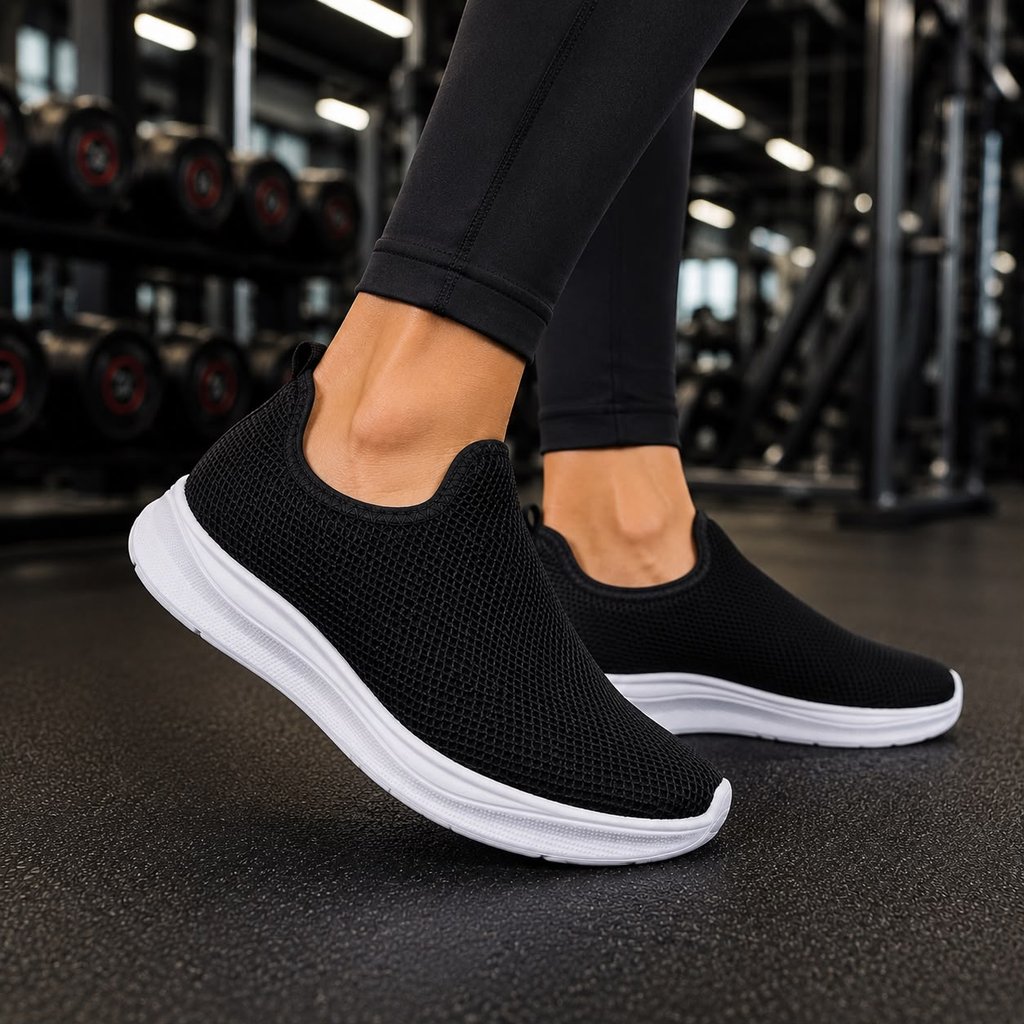 Promoção Tênis Calce Facil Meia Feminino Casual Sem Cadarço Leve e Macio Promoção Lançamento entrega rápida