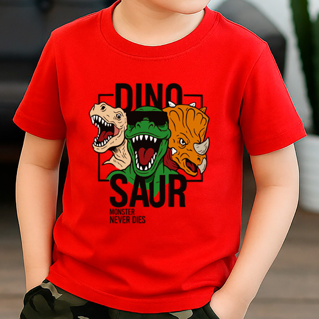 Camiseta Infantil Masculina Dinos Jurassic 100% Algodão, Camisa Infatil Dinossauro