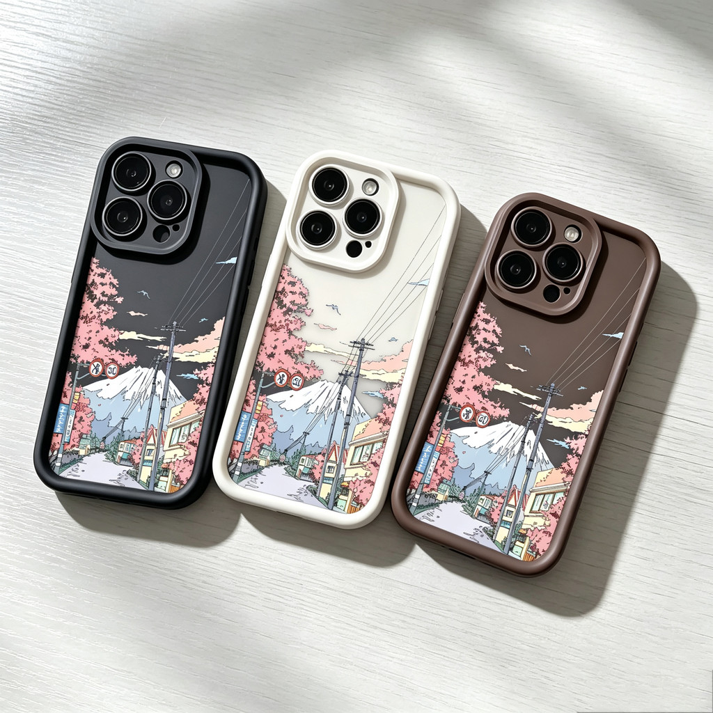 Capa De Telefone De Silicone Para Samsung Galaxy A37 A57 A27 A36 A56 A55 A17 A07 A35 A16 A15 A53 5G Caso Paisagem Pôr Do