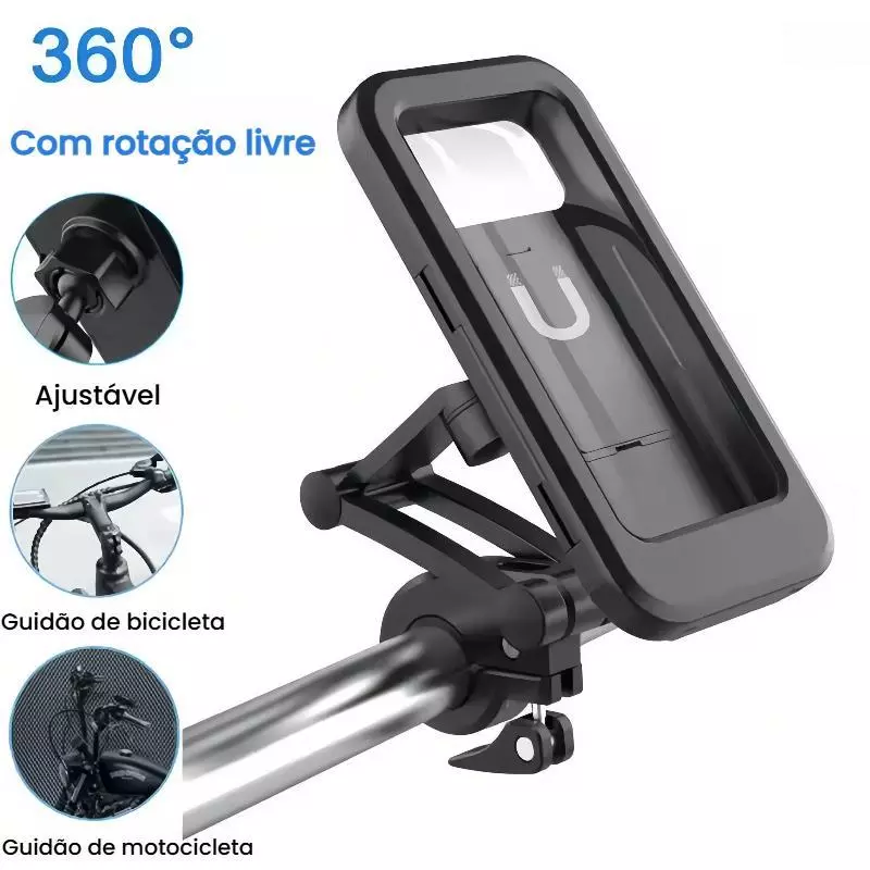 Suporte De Telefone Para Guiador De Bicicleta Motocicleta Design À Prova D'águaTodos os celulares