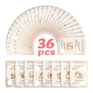 1 pacote de 36 cartões emocionais de restauração PTSD quente Autoinsspiração Presente de energia positiva Cartões de men