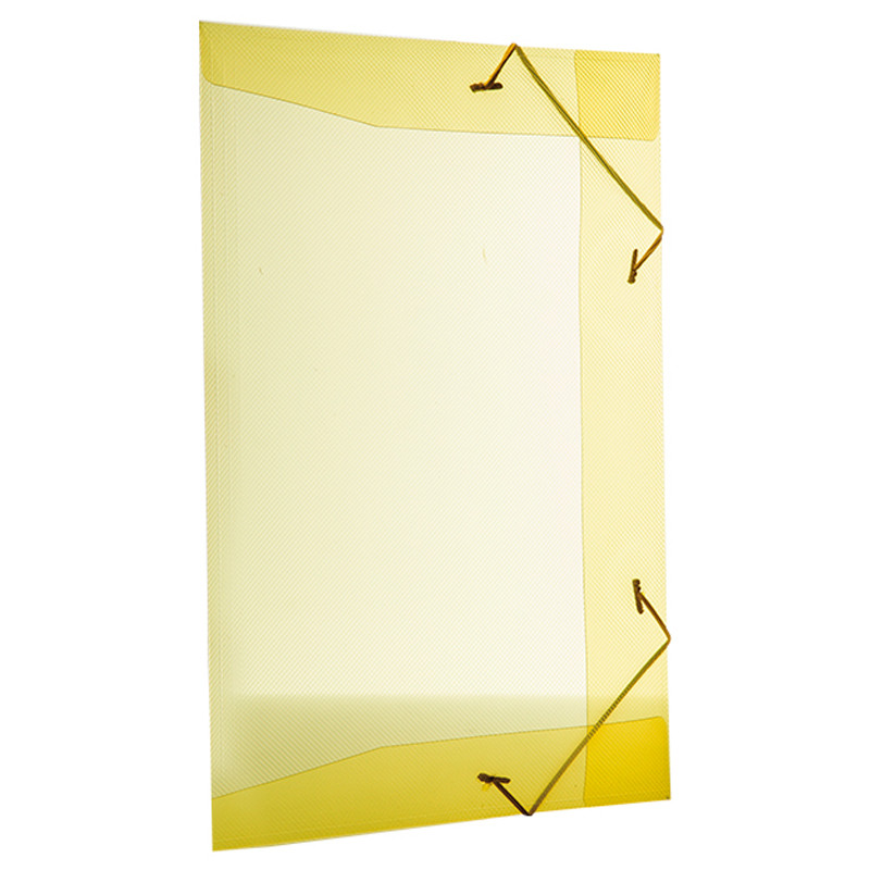 Pasta com aba elástico ofício Line transparente amarelo 0254.A Dello