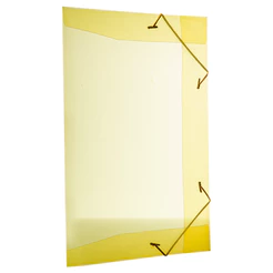 Pasta com aba elástico ofício Line transparente amarelo 0254.A Dello