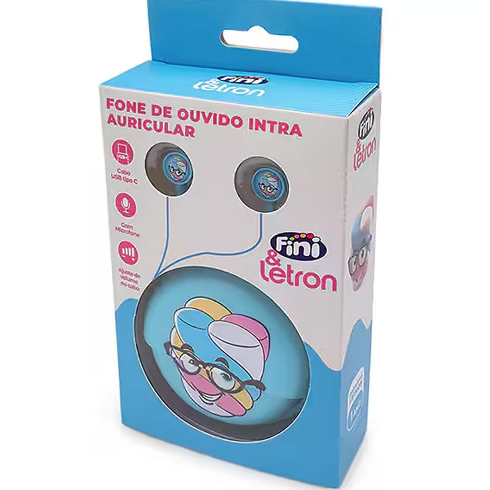 FONE DE OUVIDO MARSHMALLOW FINI INTRA AURICULAR COM FIO 1M LETRON - 10321