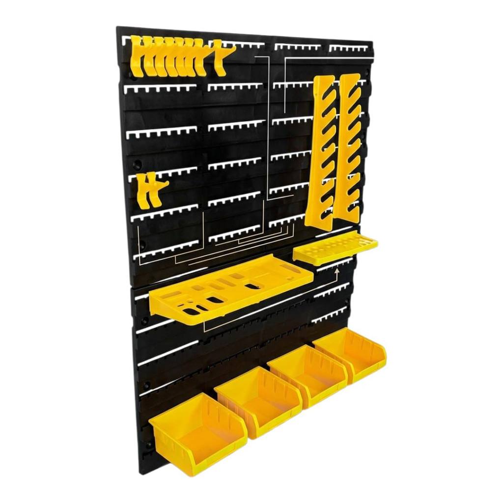 Painel Porta Ferramentas 18pçs Organizador Sgt Tools Amarelo