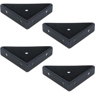 Suporte de 90 Graus Dnyta para Serviço Pesado, Pacote com 4 Suportes Triangulares para Prateleiras, Suporte de Canto Met