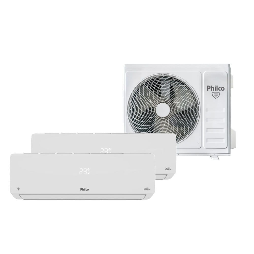 Ar Condicionado Bi Split Inverter Philco 2x9000 BTU/h Quente e Frio PAC18QV - 220 Volts