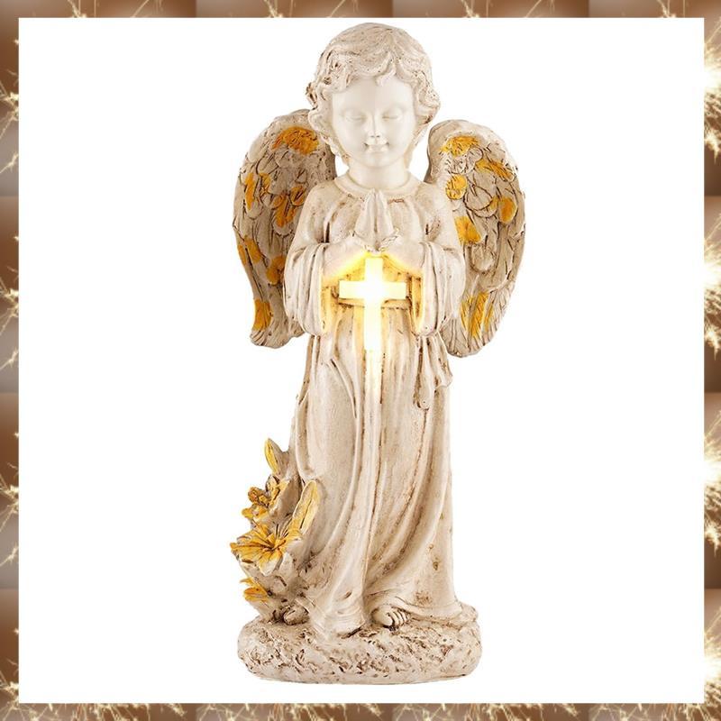 (Luz Solar De Estatuetas De Anjo Diy , Estátuas Solares De 12 " Para Jardim Externo , Decoração De Quintal , Destaque De
