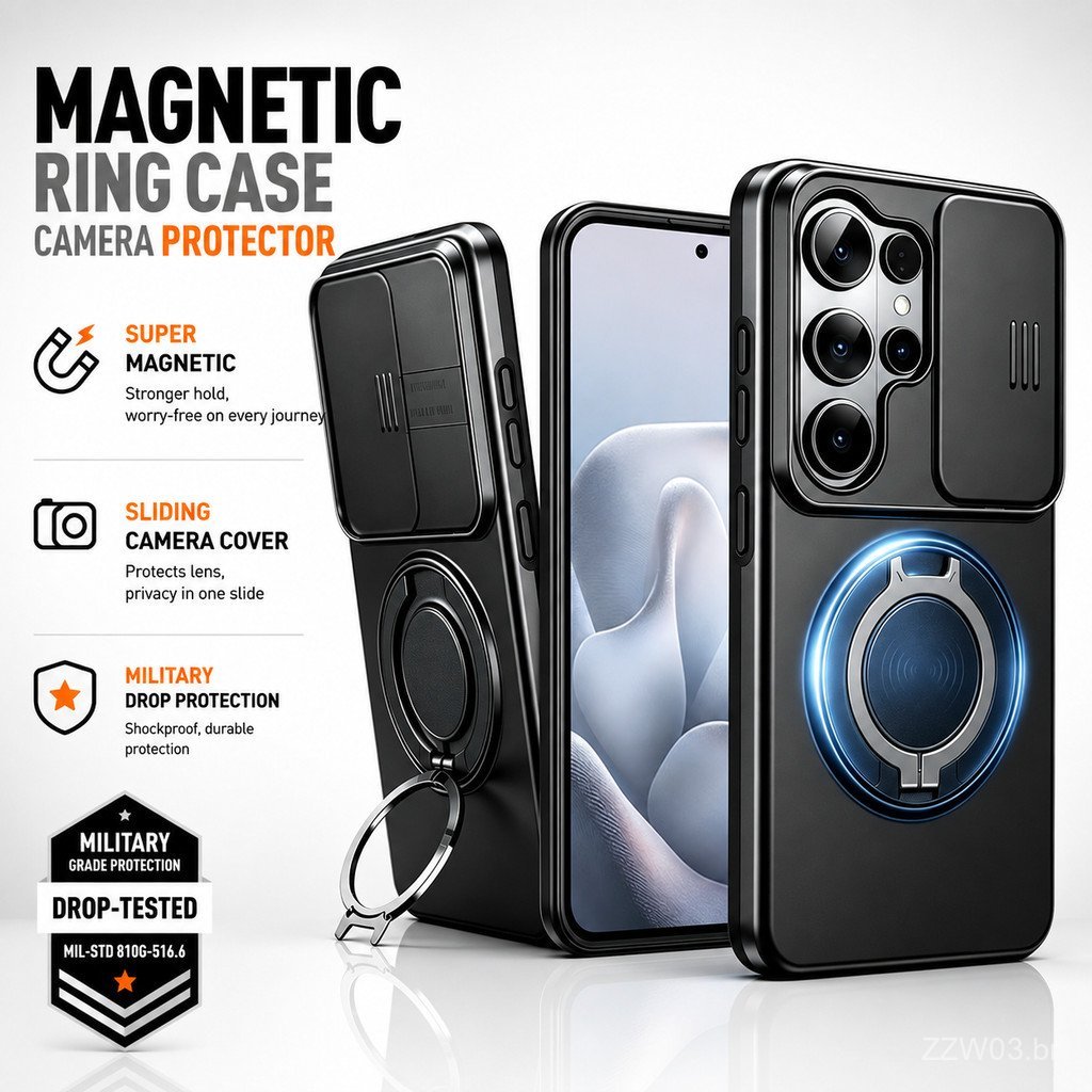 Para Samsung S26 S25 S24 S23 S22 S21 Ultra Plus S26FE S25FE A18 A17 A16 A36 A37 A56, Capa Magnética 2 em 1 Indispensável