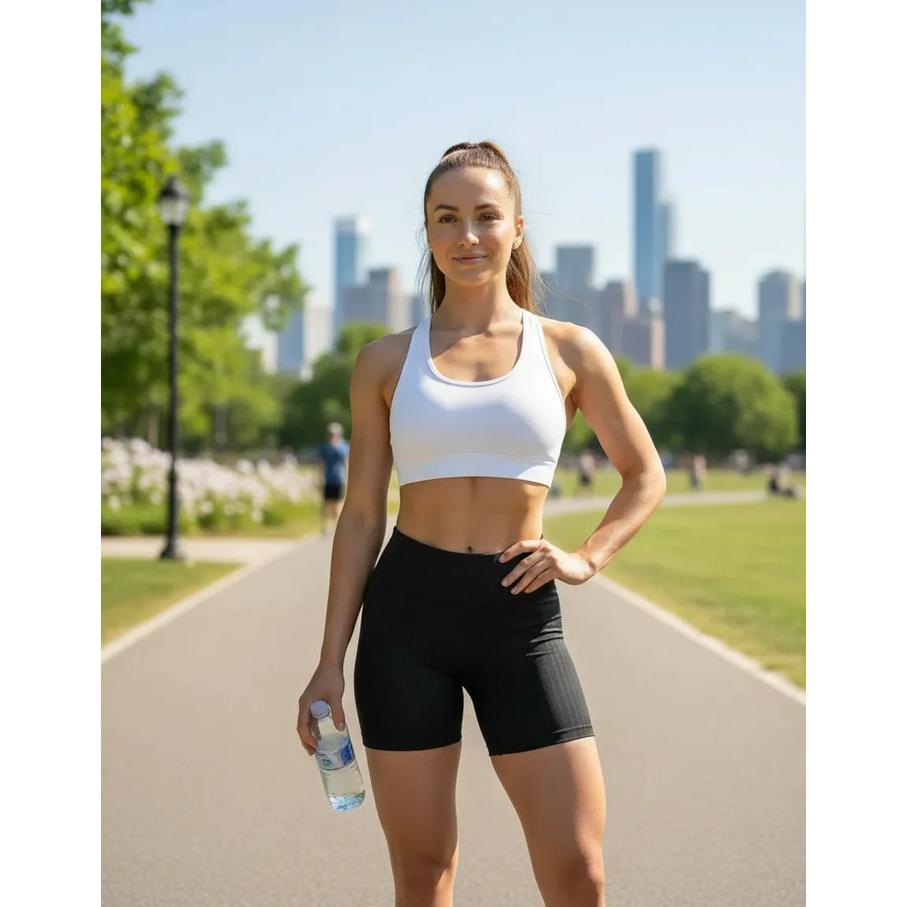 Short Academia Feminino Poliamida Bermuda Zero Transparência