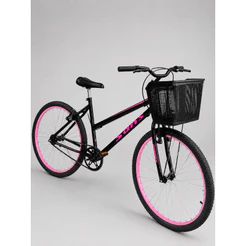 Bicicleta Aro 26 Aço Carbono Feminina e Masculina | 18 Marchas ou Sem Marchas | Diversas Cores + Cartela de Adesivos